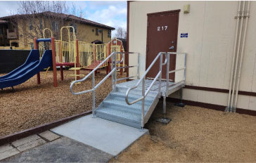 ADA upgraded rails with aluminium at Mariposa Academy